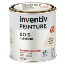 Peinture Extérieure Bois 10 ans Ivoire Satin 0,5L - INVENTIV