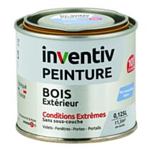 Peinture Extérieure Bois 10 ans Bleu Lavande Satin 0,125L - INVENTIV