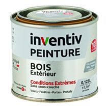 Peinture Extérieure Bois 10 ans Gris Ardoise Satin 0,125L - INVENTIV