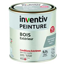 Peinture Extérieure Bois 10 ans Gris Ardoise Satin 0,5L - INVENTIV