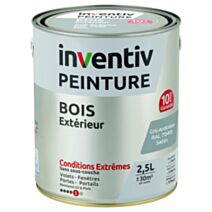 Peinture Extérieure Bois 10 ans Gris Ardoise Satin 2,5L - INVENTIV