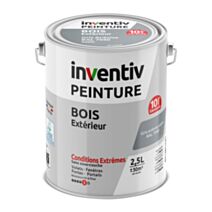 Peinture Extérieure Bois 10 ans Gris Ardoise Satin 2,5L - INVENTIV