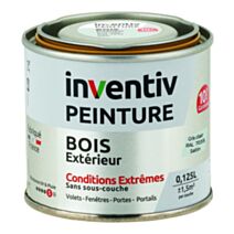 Peinture Extérieure Bois 10 ans Gris Clair Satin 0,125L - INVENTIV