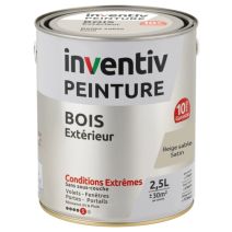 Peinture Extérieure Bois 10 ans Beige Sable Satin 2,5L - INVENTIV