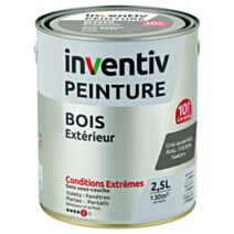 Peinture Extérieure Bois 10 ans Gris Quartz Satin 2,5L - INVENTIV