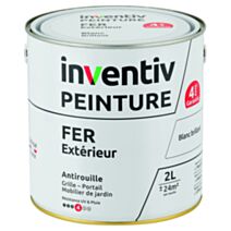 Peinture extérieure fer Garantie 4 ans blanc brillant 2 L - INVENTIV