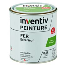 Peinture Extérieure Fer Garantie 4 ans Vert Brillant 0,5L - INVENTIV