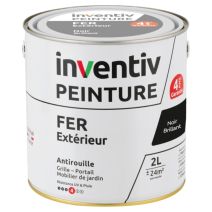 Peinture extérieure fer Garantie 4 ans noir brillant 2 L - INVENTIV