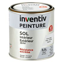 Peinture Extérieure Sol Garantie 8 ans gris clair satin 0,5 L - INVENTIV