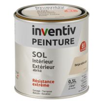 Peinture extérieure sol Garantie 8 ans beige sable satin 0,5 L - INVENTIV
