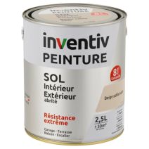 Peinture extérieure sol Garantie 8 ans beige sable satin 2,5 L - INVENTIV