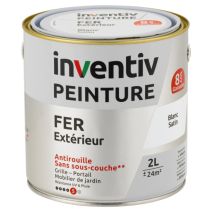 Peinture extérieure fer Garantie 8 ans blanc satin 2 L - INVENTIV
