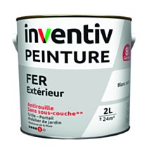 Peinture extérieure fer Garantie 8 ans blanc satin 2 L - INVENTIV