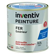 Peinture extérieure fer Garantie 8 ans bleu breton brillant 0,5 L - INVENTIV