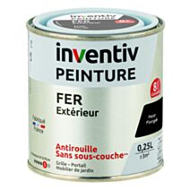 Peinture fer brillante Noir forgé 0,25L - INVENTIV
