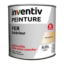 Peinture fer brillante Doré 0,25L - INVENTIV