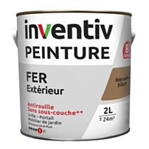 Peinture extérieure fer Garantie 8 ans beige sable brillant 2 L - INVENTIV