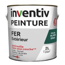 Peinture fer brillante Vert pin 2L - INVENTIV