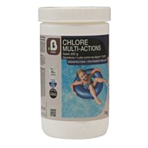 Galet de 250gr Chlore multi-actions traitement piscine 1kg - B HOME