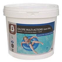 Galets de 250gr Chlore multi-actions traitement piscine 5kg - B HOME