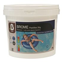 Brome pastilles de 20gr traitement piscine régulier 5kg - B HOME