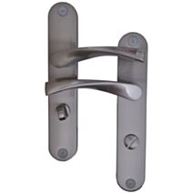 Poignées de porte à verrou Léon aluminium acier nickelé - B BEAUTY