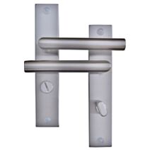 Poignées de porte à verrou Diego aluminium - MR BRICOLAGE