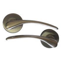 Poignées de porte sur rosaces Elise nickelé - B BEAUTY