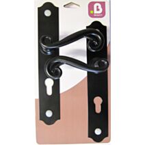 Poignées de porte à cylindre Solène noir - MR BRICOLAGE