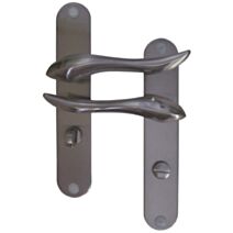 Poignées de porte à verrou Omer aluminium - MR BRICOLAGE