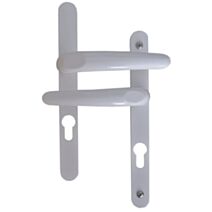 Poignées de porte à cylindre col long alu blanc - MR BRICOLAGE