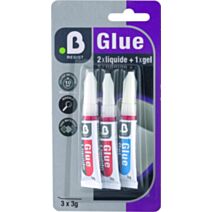 3 cyanoacrylate réparation 2 liquide + 1 gel - INVENTIV