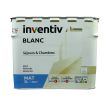 Peinture Murs, Plafonds, Boiserie Mat 5L INVENTIV