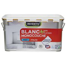 Peinture Murs & Plafonds Mat Monocouche Blanc 2,5L  - INVENTIV