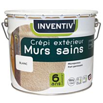 Crépi extérieur Murs sains ou abîmés INVENTIV BLANC 15KG