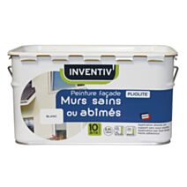 Peinture façade Mur sains ou abîmés Pliolite Blanc 2,5 L - INVENTIV