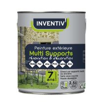 Peinture extérieure multi gris alu satin 2,5 L - INVENTIV