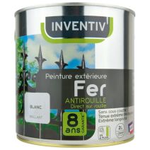 Peinture fer blanc brillant 4 ans 2 L - INVENTIV
