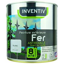 Peinture fer blanc brillant 4 ans 2 L - INVENTIV