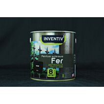 Peinture fer antirouille noir mat 2L - INVENTIV