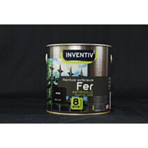 Peinture fer noir brillant 4 ans 2 L - INVENTIV