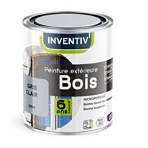 Peinture bois gris clair satin 6 ans 0,50 L - INVENTIV