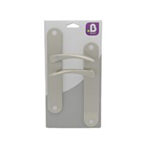 Poignées de porte bec de cane Azury nickel mat entraxe 195mm - B BEAUTY