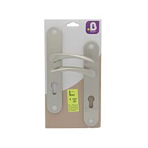 Poignées de porte avec cylindre Azury nickel mat entraxe 195mm - B BEAUTY