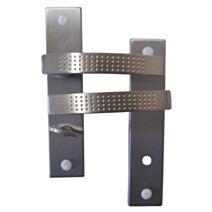 Poignées de porte à verrou Lana nickelé mat entraxe 165mm - B BEAUTY