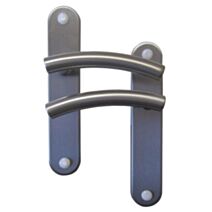 Poignées de porte Josy nickelé mat bec de cane entraxe 165mm - B BEAUTY