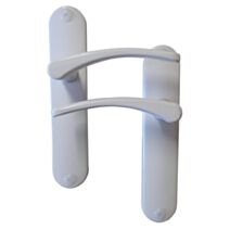 Poignées de porte Ella blanc bec de cane entraxe 165mm - B BEAUTY