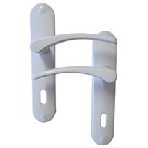 Poignées de porte Ella blanc trou de serrure entraxe 165mm - B BEAUTY