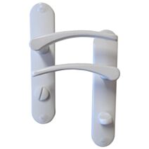 Poignées de porte à verrou Ella blanc entraxe 165mm - B BEAUTY