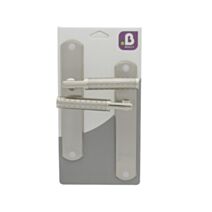 Poignées de porte bec de cane Cité nickel mat entraxe 195mm - B BEAUTY